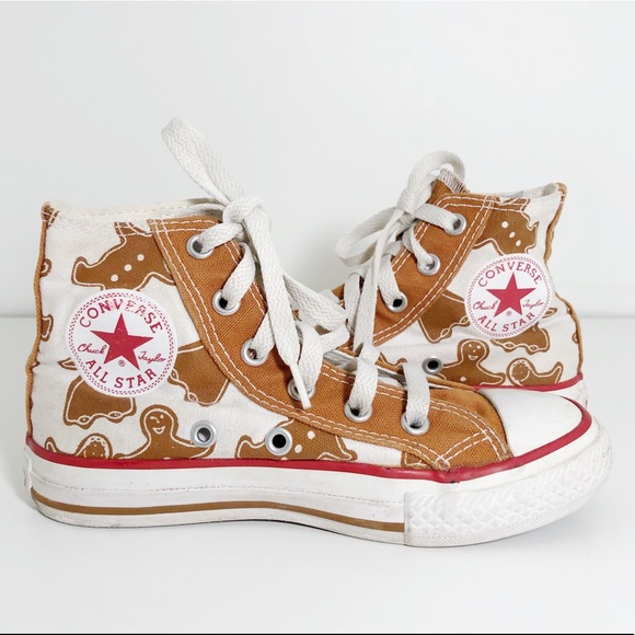Converse Other - Converse All Star Gingerbread Men Pattern Size 12